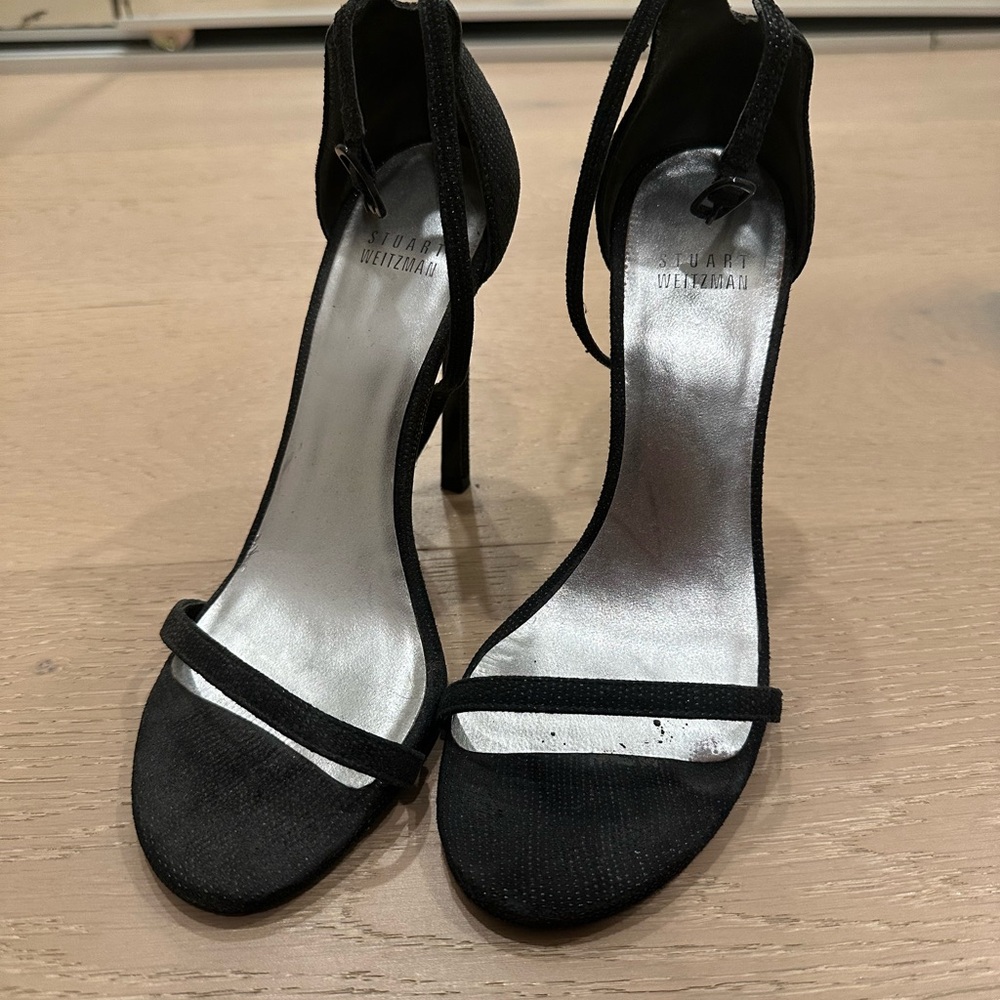 Stuart Weitzman Nudist Black Heel